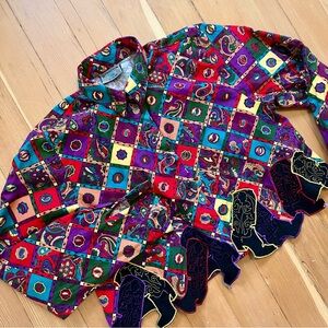 Unique vintage 80s western rodeo shirt M